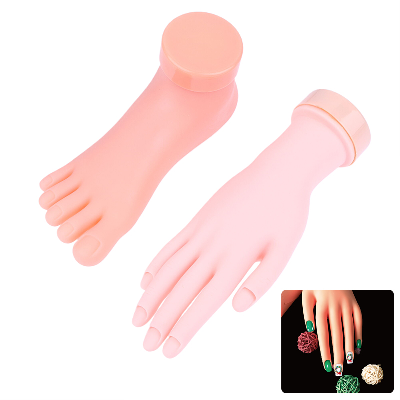 Nail Art Fake Nails - Nail Art Training Practice Hand Silicone