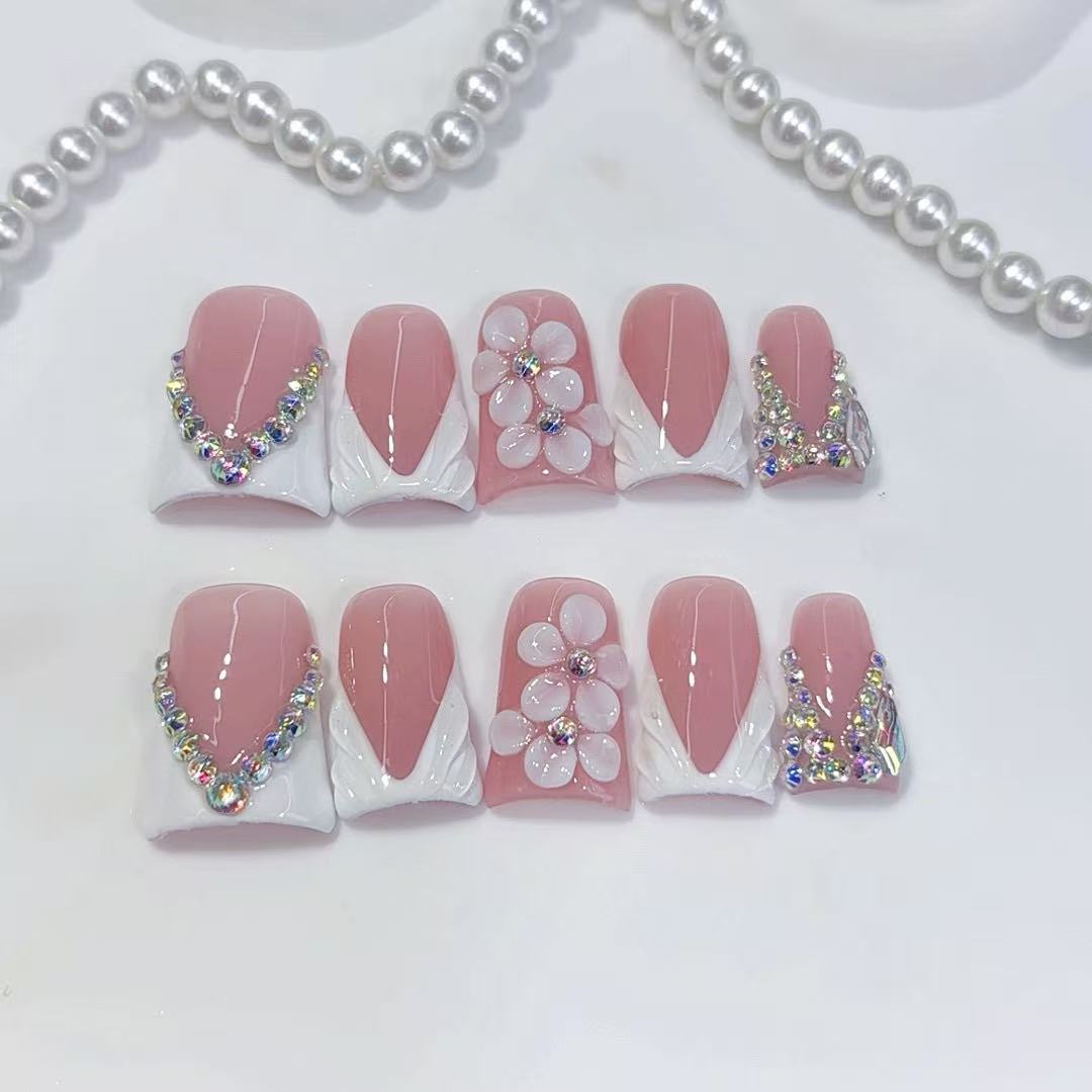 Nail Art Fake Nails - 10pcs High-end Simple and elegant style,