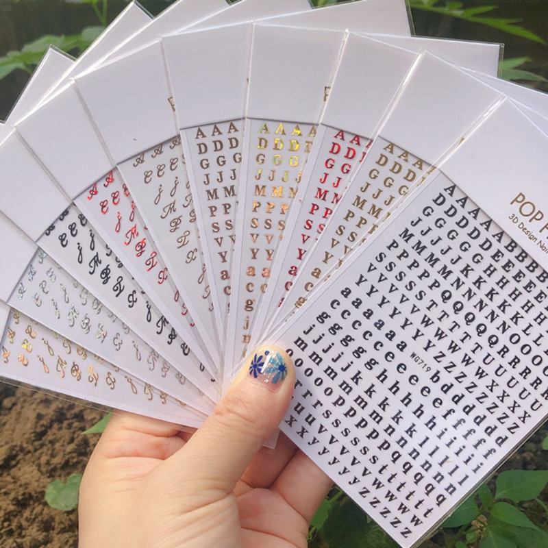 Nail Art Quotes - 1PCS New English Alphabet Nail Art