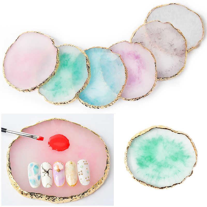 Nail Art Quotes - Resin Agate Stone Nail Art Palette
