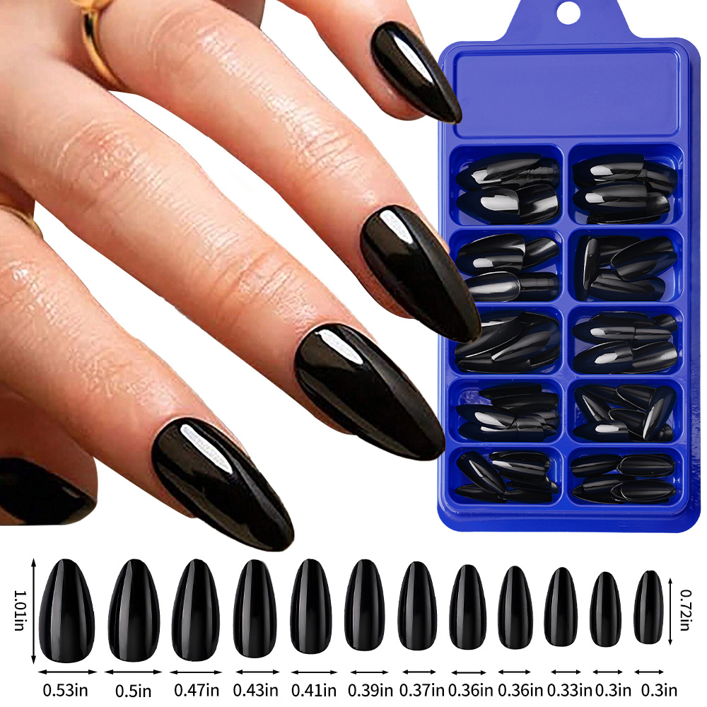 100Pcs Almond Press on Nails M - Nail Art Fake Nails review and price