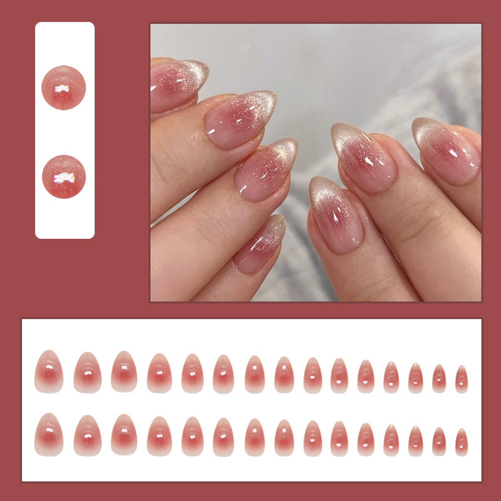 24Pcs Short Oval Head Blush Pi - Nail Art Fake Nails review and price