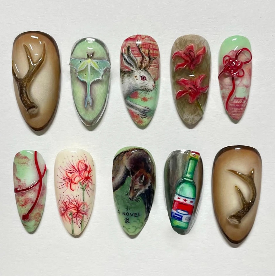 24pcs Vintage Country Style Fa - Nail Art Press On review and price