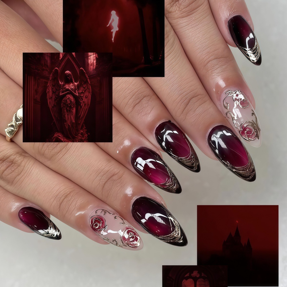 3D fake nails for women girls  - Nail Art Press On review and price