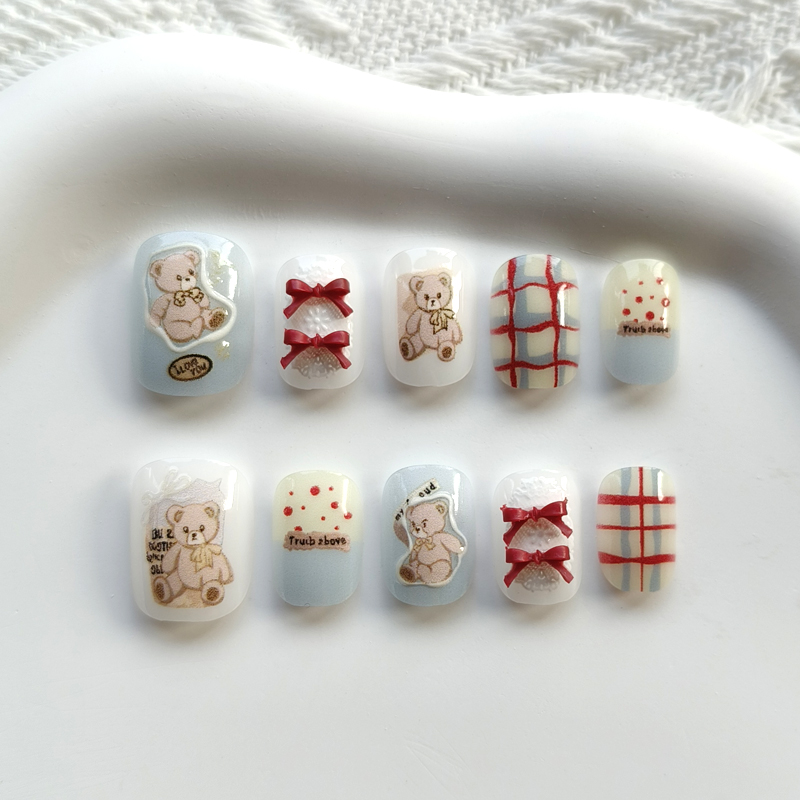 10Pcs Korean Style Cute Bear a - Nail Art Xs review and price