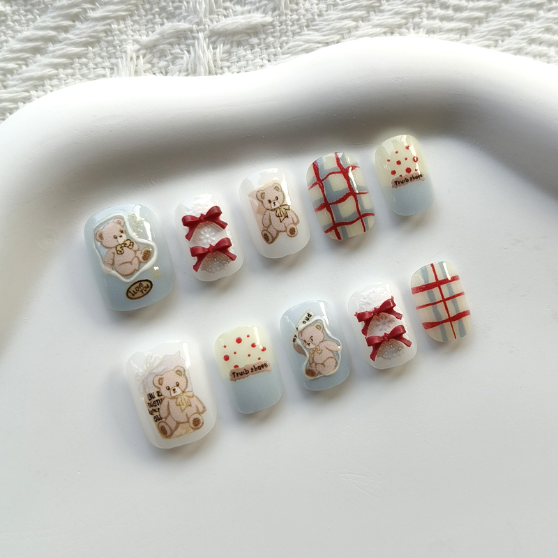 10Pcs Korean Style Cute Bear a - Nail Art Xs review and price