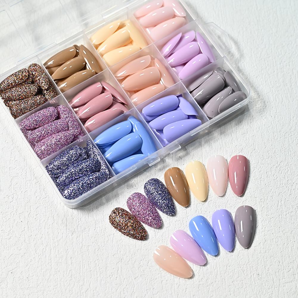 288Pcs Glossy Macaron Medium A - Nail Art Fake Nails review and price