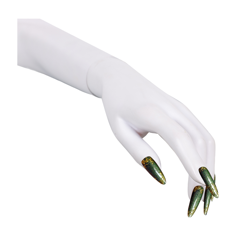Green Press-on Nails with glit - Nail Art Press On review and price