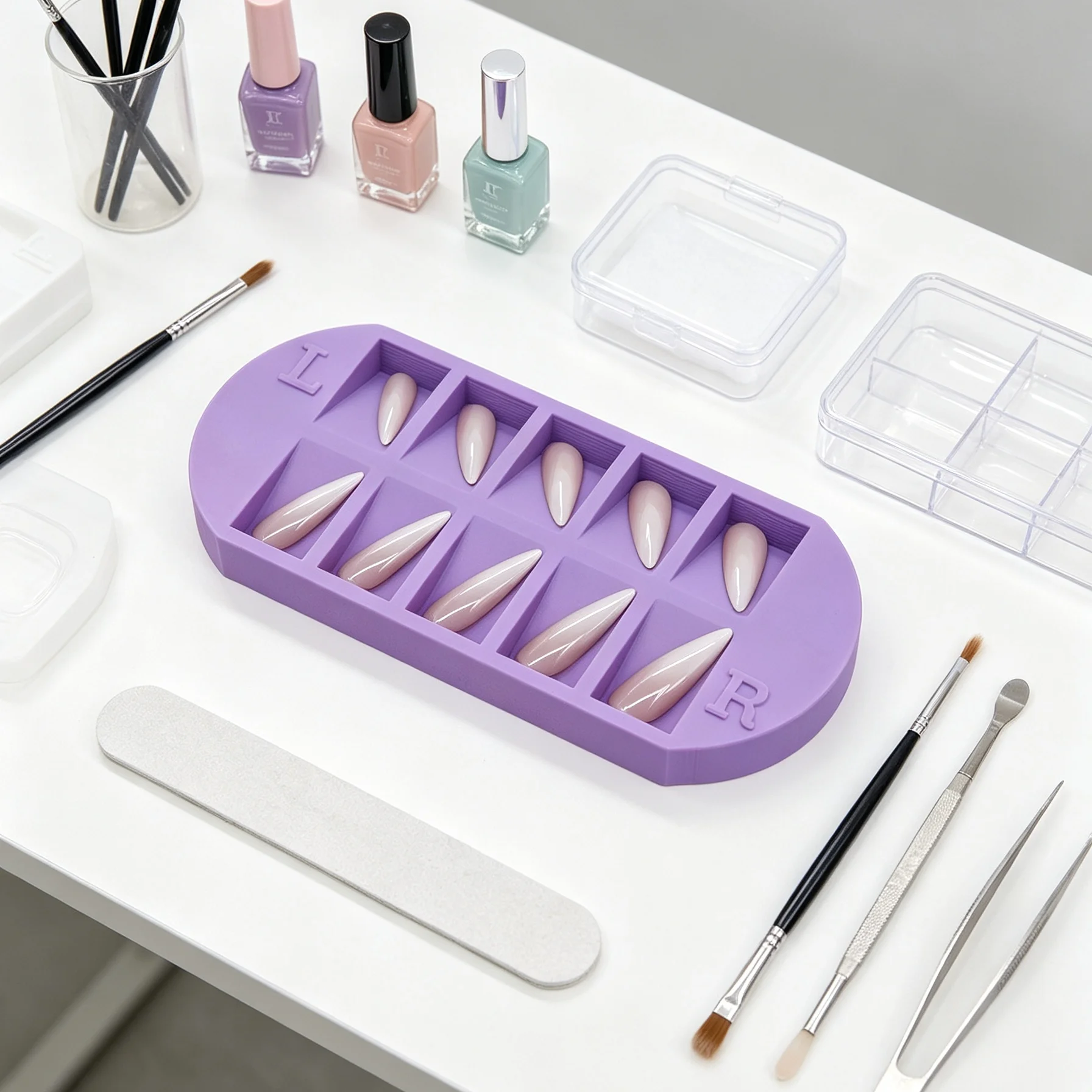 8-Grids Nail Tip Storage Tray  - Nail Art Quotes review and price
