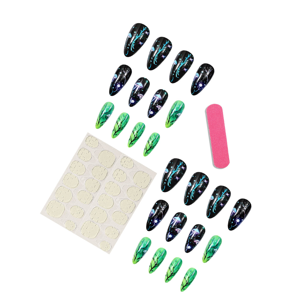 Almond Press on Nails Mushroom - Nail Art Press On review and price