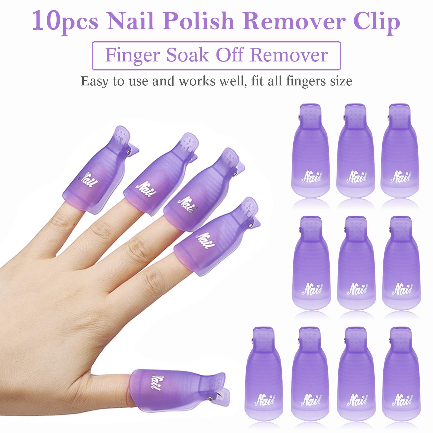 10Pcs Plastic Nail Art Soak Of - Nail Art Ideas review and price