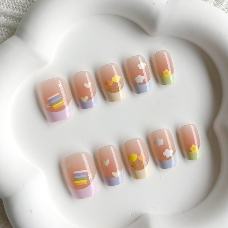 10Pcs Women Spring Fresh and D - Nail Art Xs review and price