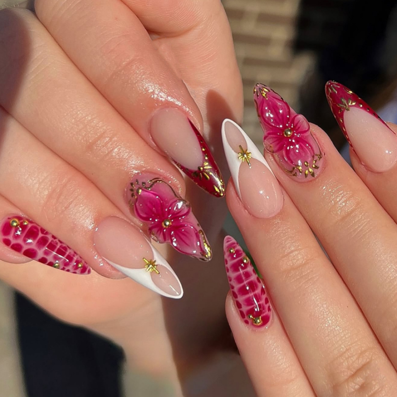 24pcs Finished Almond Press on - Nail Art Press On review and price