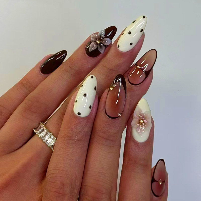 24pcs Finished Almond Press on - Nail Art Press On review and price