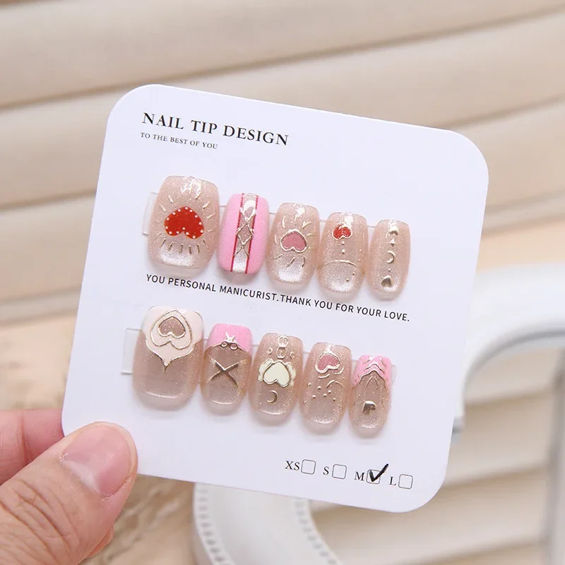 10Pcs Women Cats Eye Handmade  - Nail Art Xs review and price