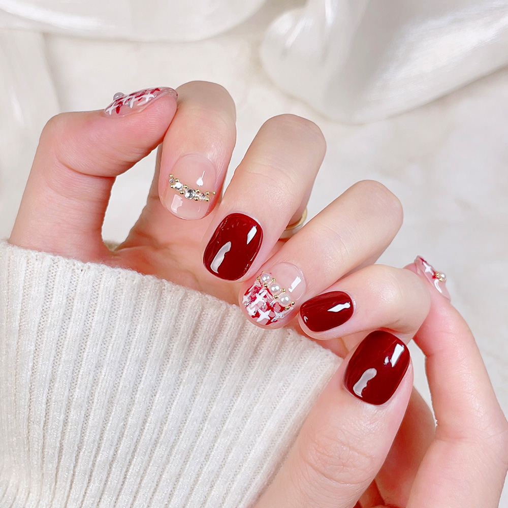10pcs Short Square Round Handm - Nail Art Press On review and price