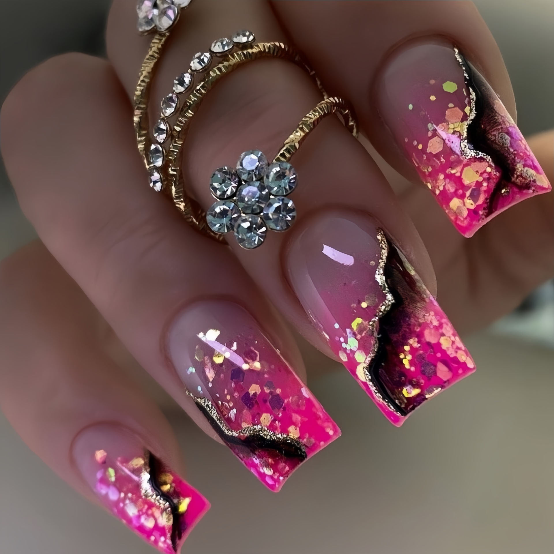 Medium fake nails for women gi - Nail Art Fake Nails review and price