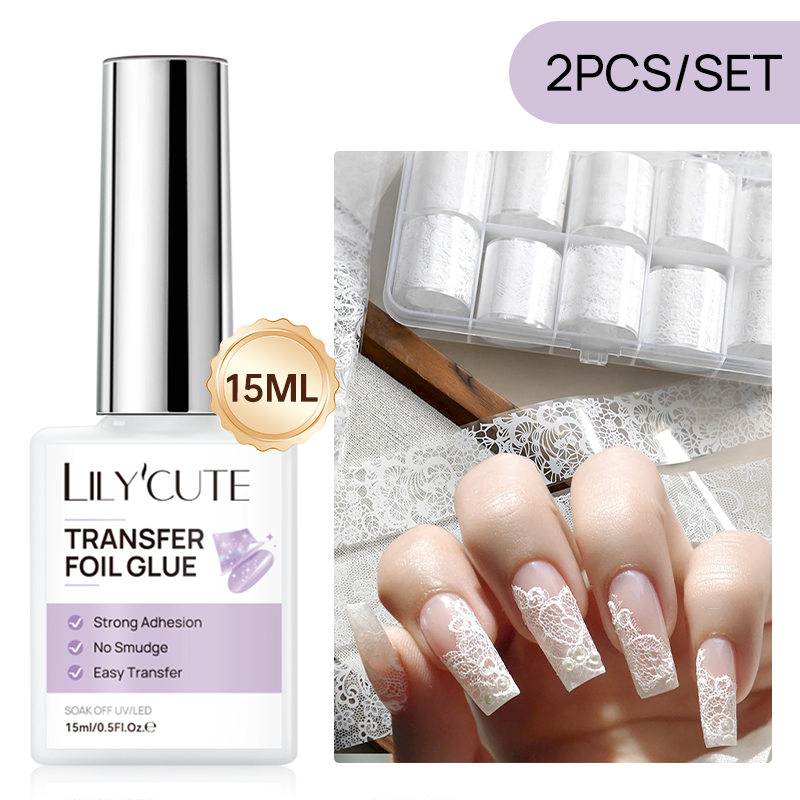 LILYCUTE Transfer Foil Glue Ge - Nail Art Quotes review and price
