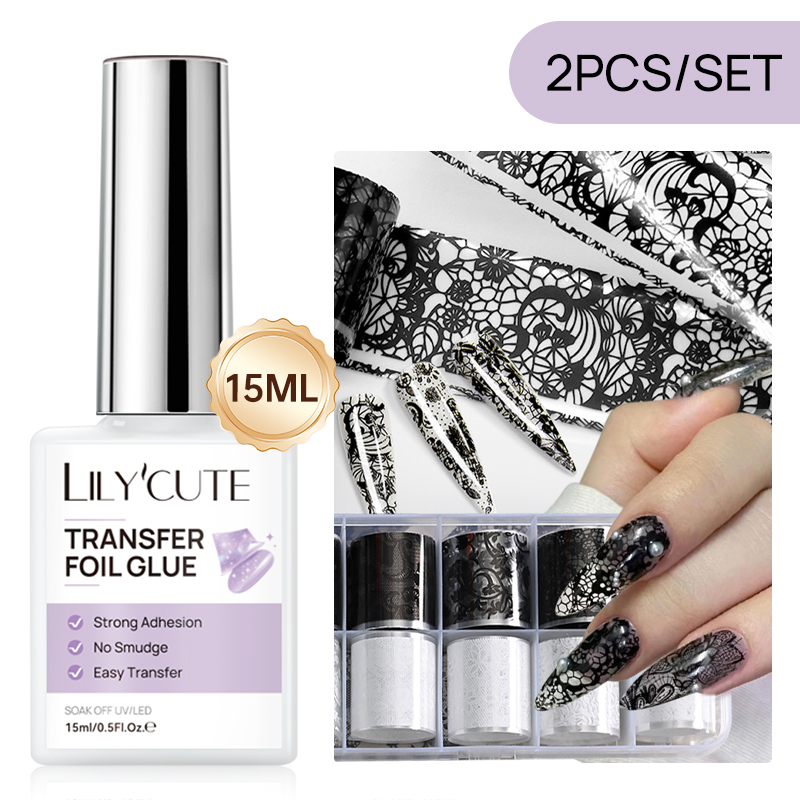 LILYCUTE Transfer Foil Glue Ge - Nail Art Quotes review and price