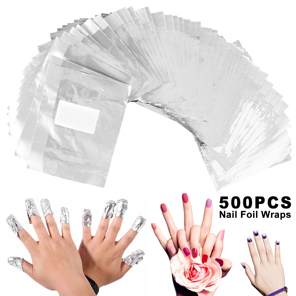 500/1000Pcs Aluminium Foil Gel - Nail Art Ideas review and price