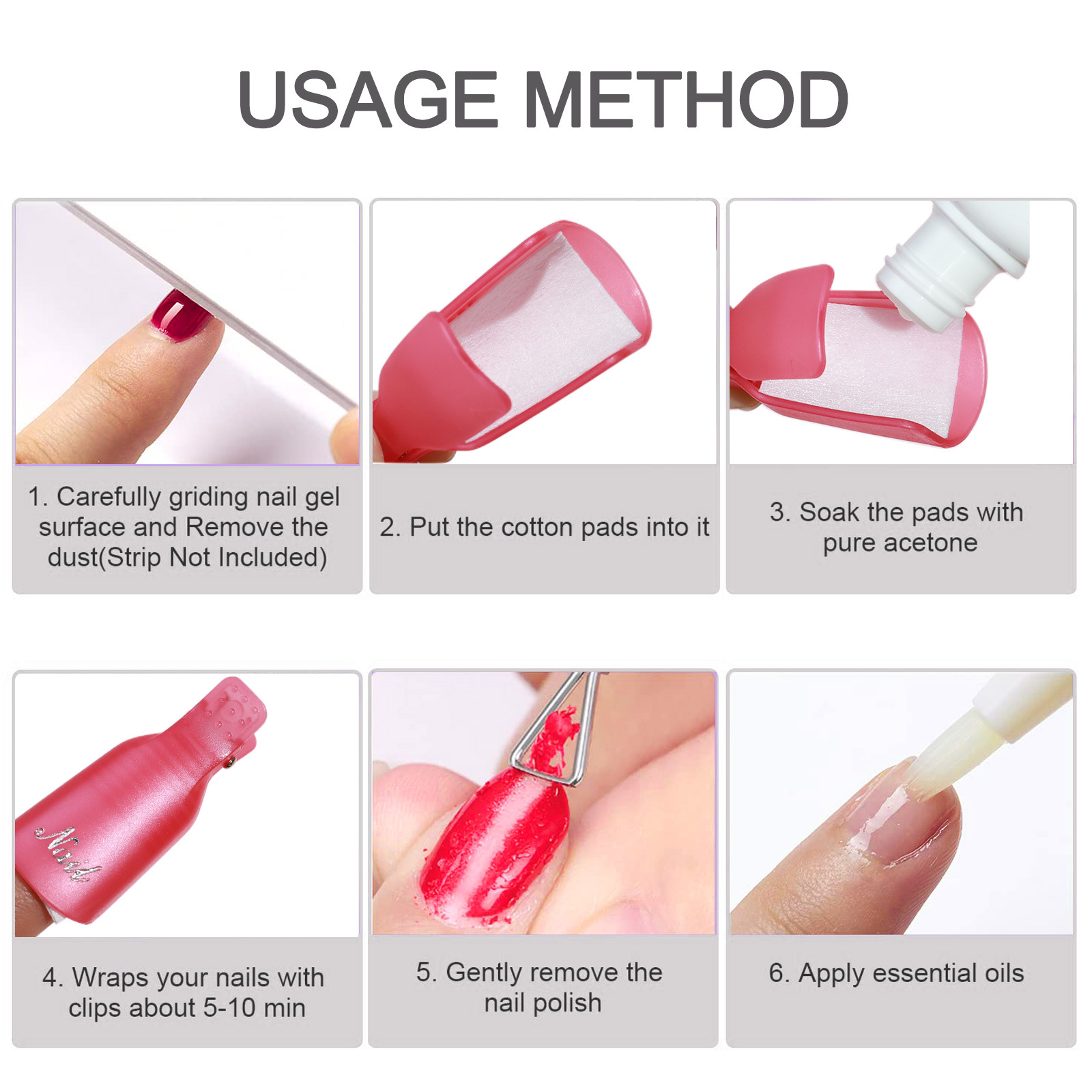 10 Pcs Nail Polish Remover Cli - Nail Art Ideas review and price